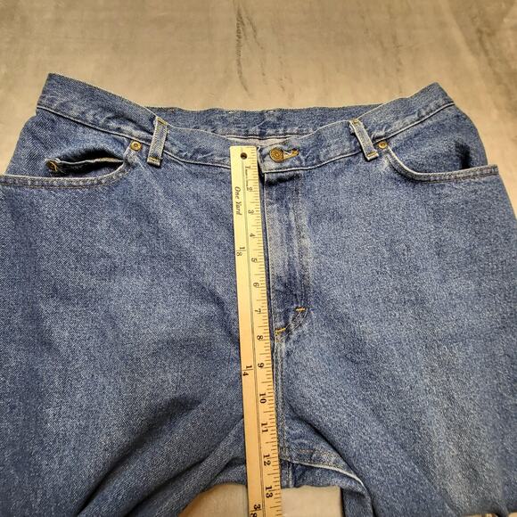 Lee Jeans Womans 20W Blue Denim Relaxed Fit Classic Tapered Leg Casual Pants - Picture 9 of 12